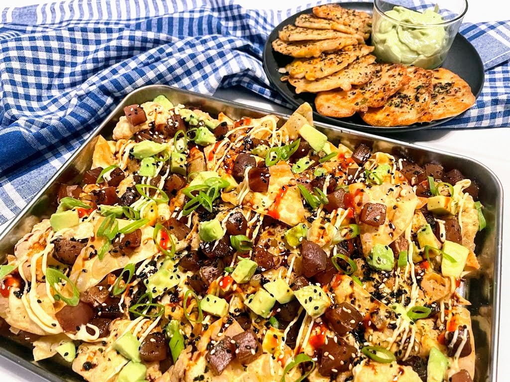 Tuna Wonton Nachos