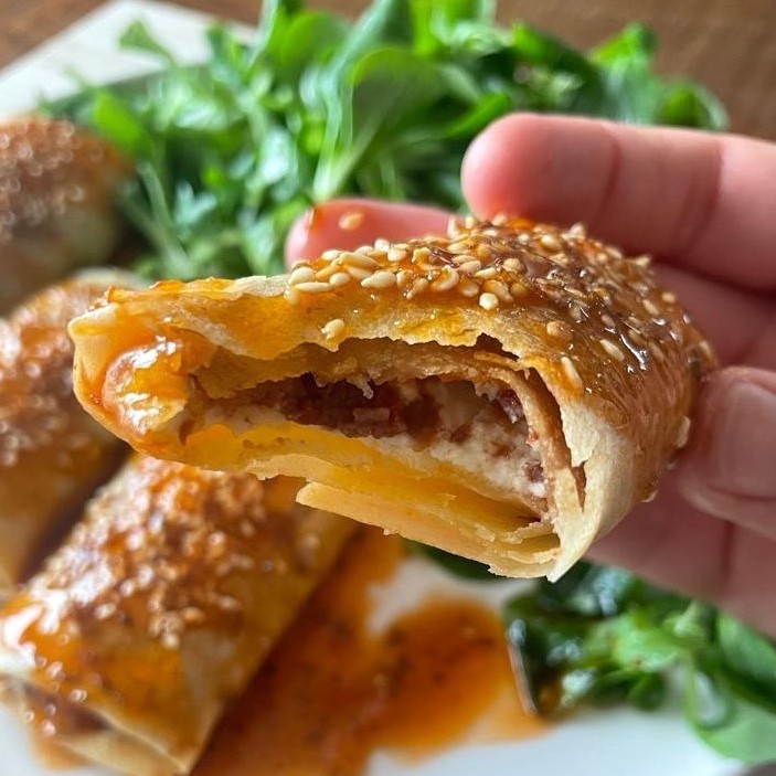 Crispy Feta Parcel with Harissa Honey